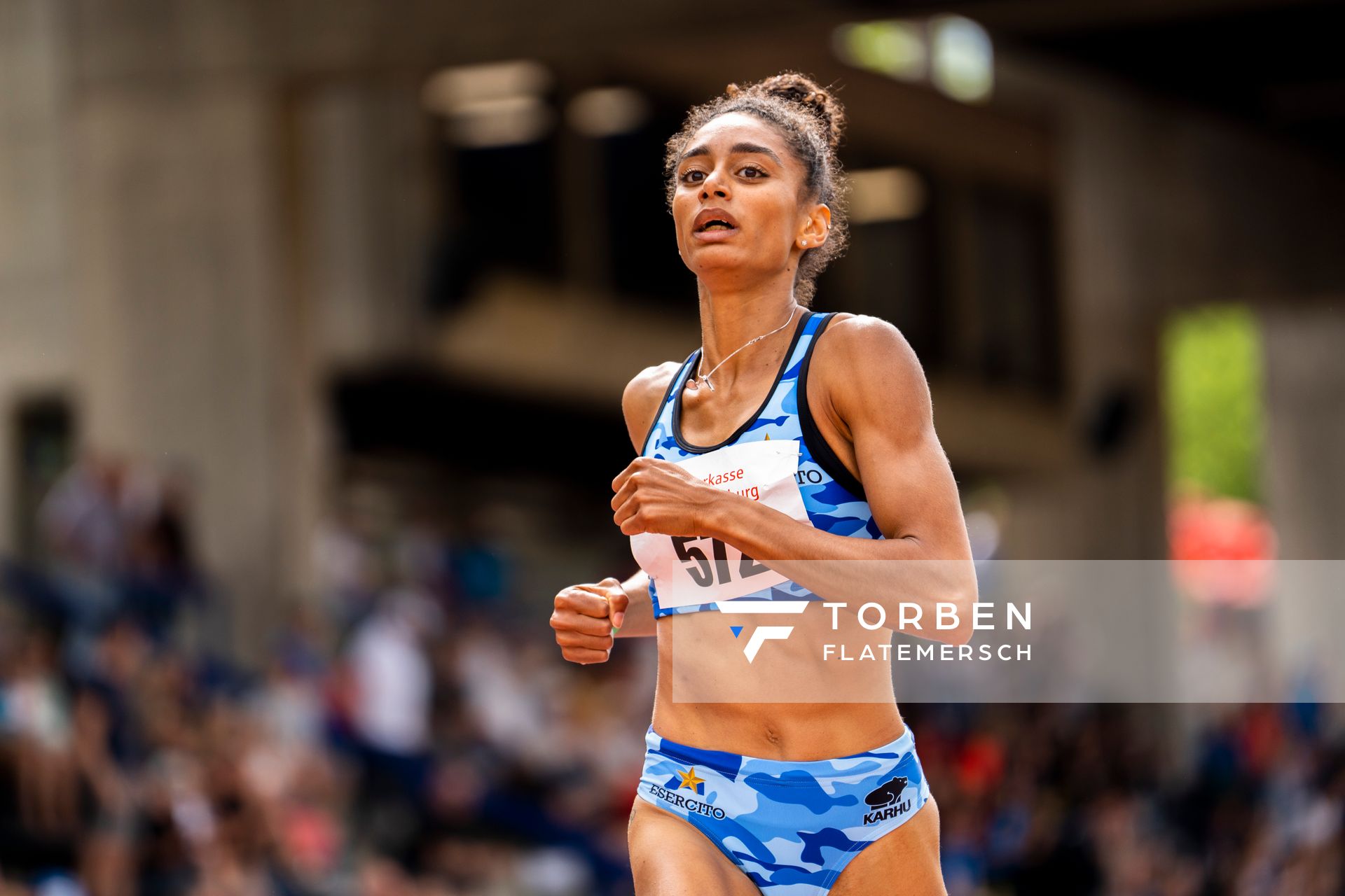 Maria Benedicta Chigbolu (ITA) ueber 400m am 04.06.2022 waehrend der Sparkassen Gala in Regensburg